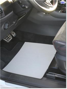 Einwegfussmatten für KFZ; 270g/m²; 375x500mm; VE: 50 St.